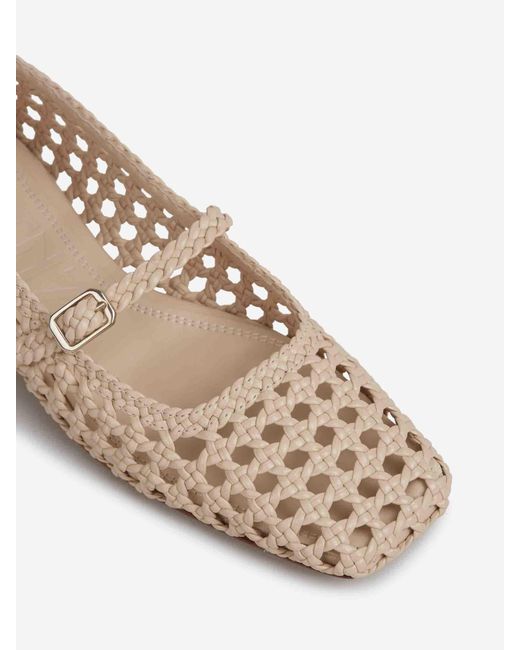 Souliers Martinez Natural Mary Jane Paris Ballerinas