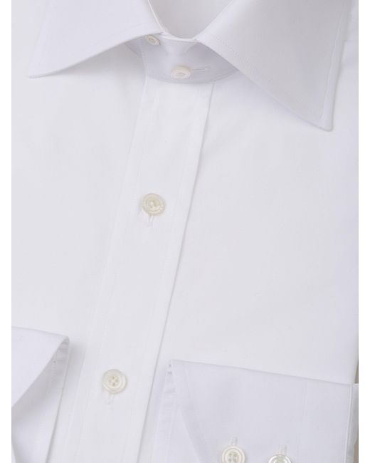 Tom Ford White Plain Cotton Shirt for men