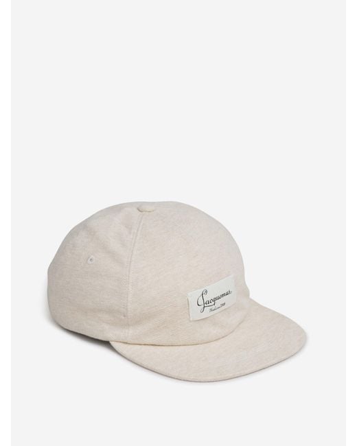 Jacquemus Natural Cap Patch Logo for men