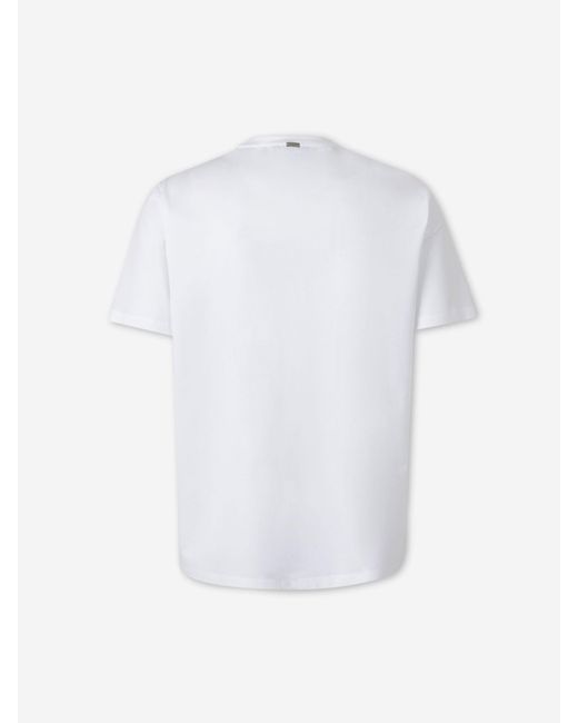 Herno White Thin Elastic T-Shirt for men