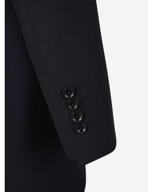 Canali Blue Plain Wool Suit for men
