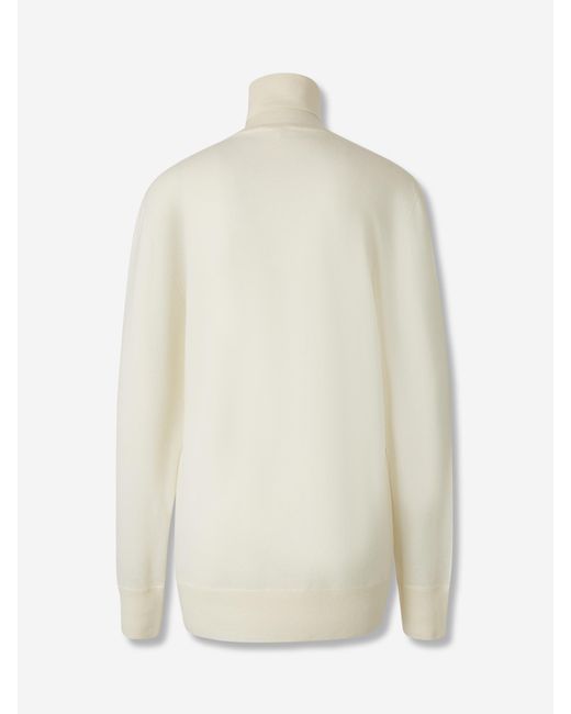 The Row White High Collar Jersey