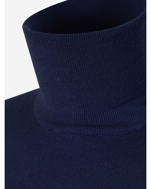 Zanone Blue Wool Knitted Sweater for men