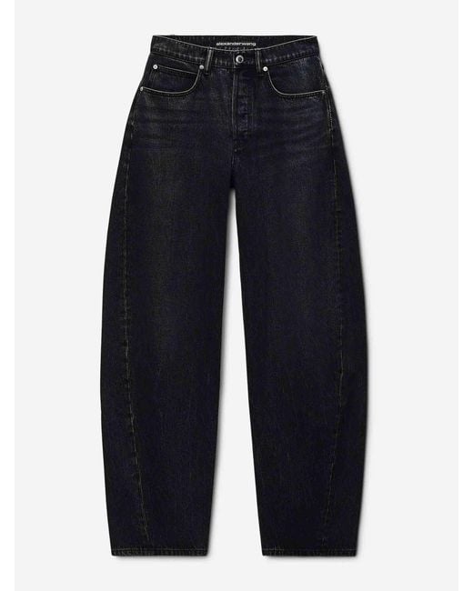 Alexander Wang Blue Jeans Barrel Logo