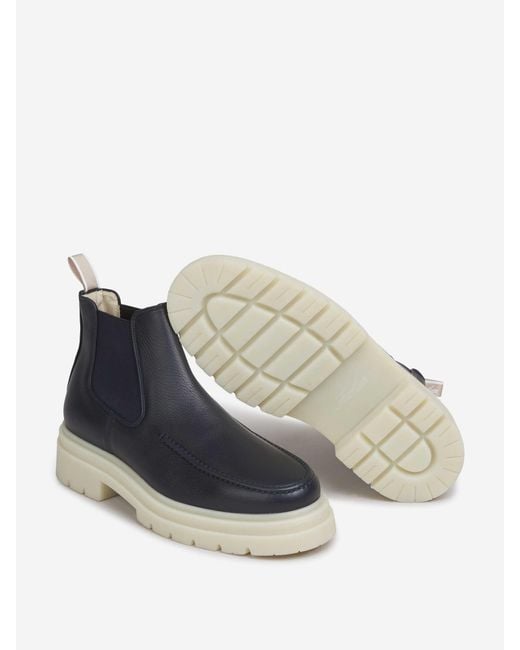 Aurélien Blue Chelsea Snow Boots for men
