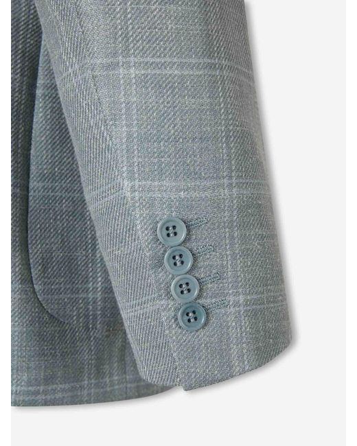 Canali Gray American Straight Plaid for men