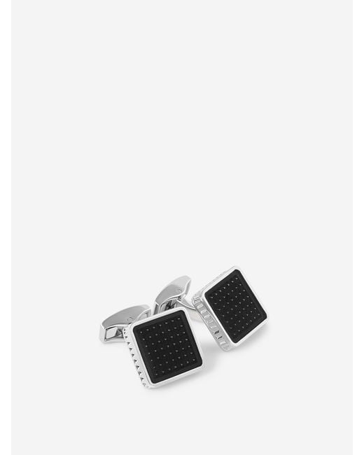 Tateossian White Giza Ice Cufflinks for men