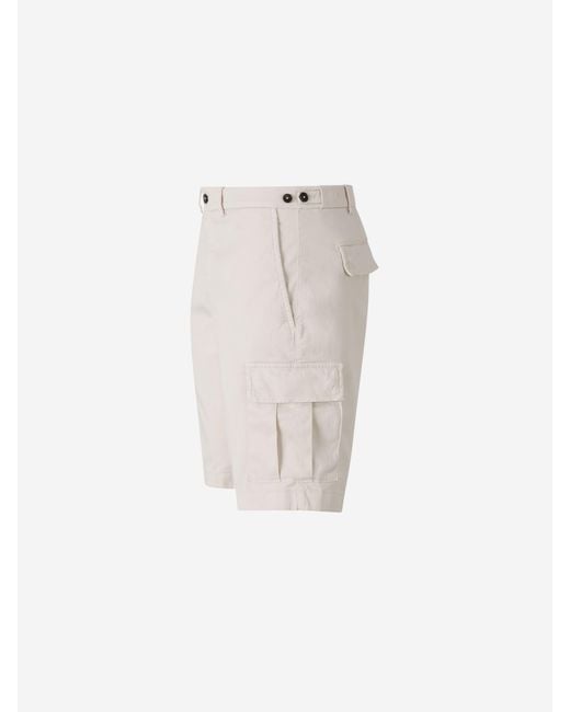 Santa Eulalia Natural Straight Cargo Bermuda Shorts for men
