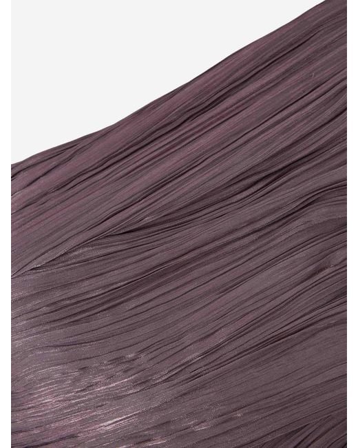 Marmar Halim Purple Draped Midi Dress