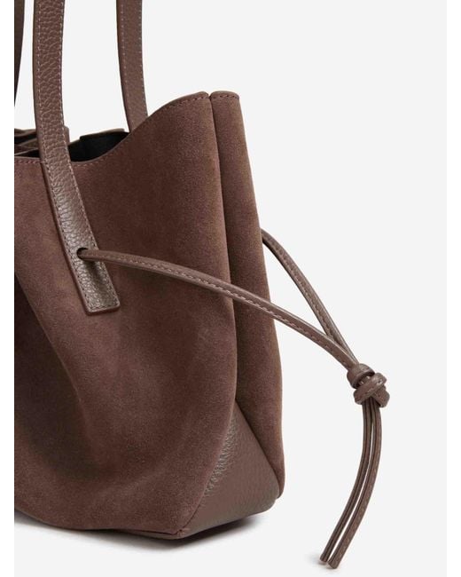 Yuzefi Brown Scallop Shoulder Bag
