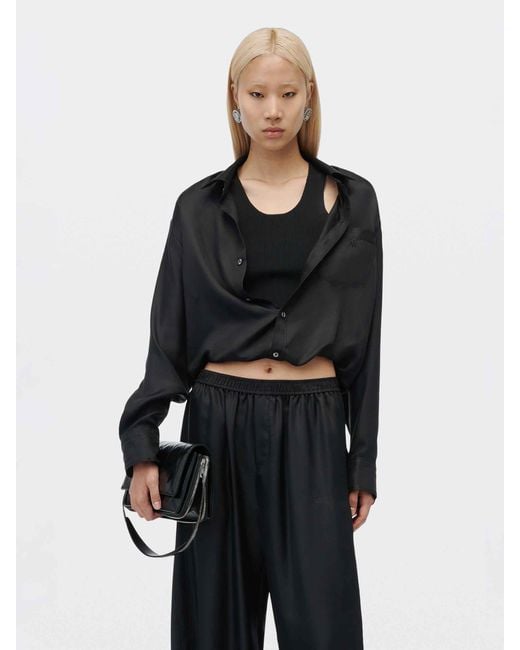 Alexander Wang Black Layered Top Shirt