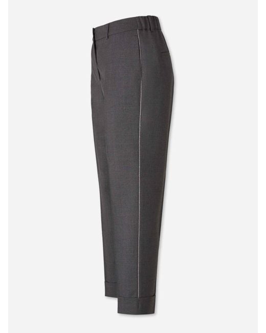 Peserico Gray Straight Cut Chinos