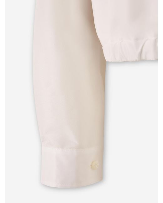 Jil Sander White Faille Technical Blouse