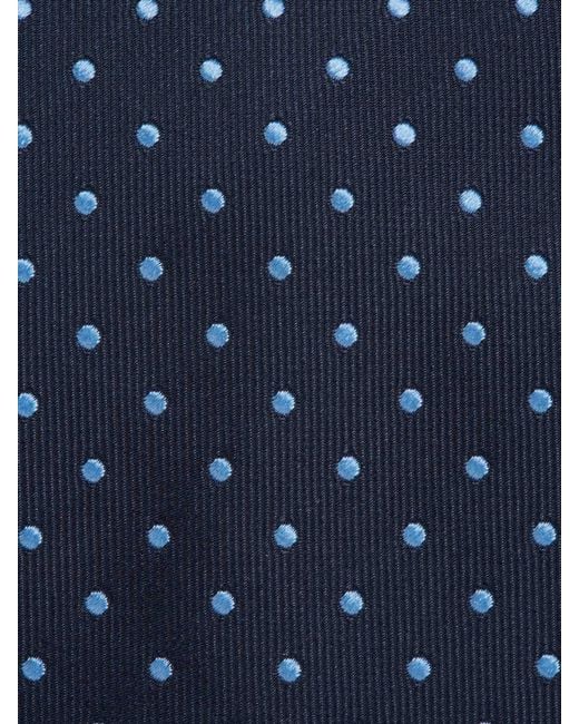 Petronius Blue Silk Polka Dot Tie for men