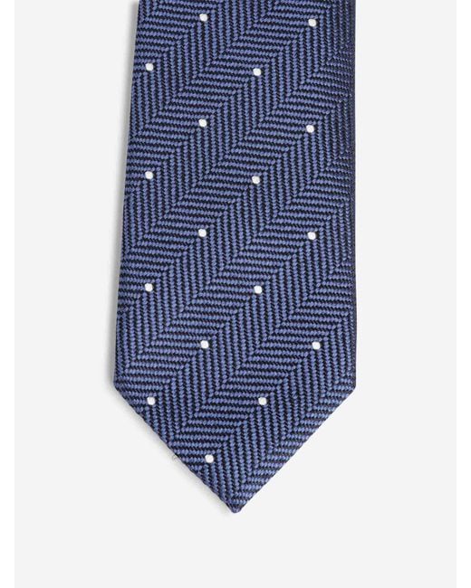 Tom Ford Blue Polka Dot Tie for men