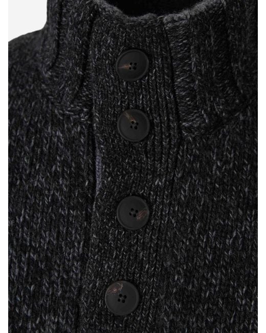 Santa Eulalia Black Woolen Sweater for men