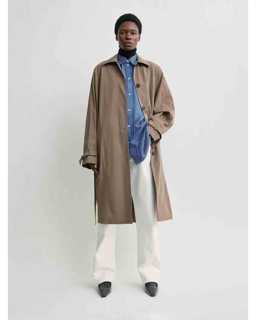 Totême Natural Long Cotton Trench Coat