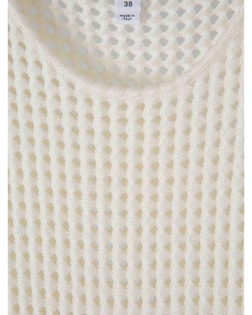 Alaïa White Fringe Knit Dress