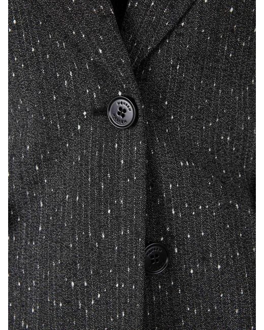 McQueen Black Straight Wool Blazer