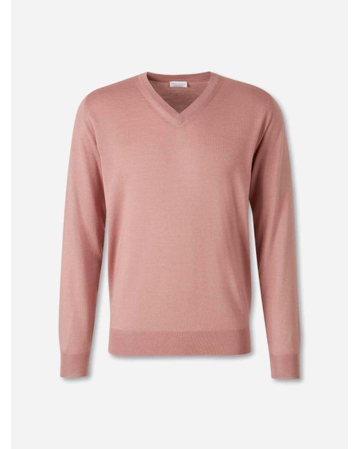 Jersey Cuello Pico Santa Eulalia de hombre de color Pink
