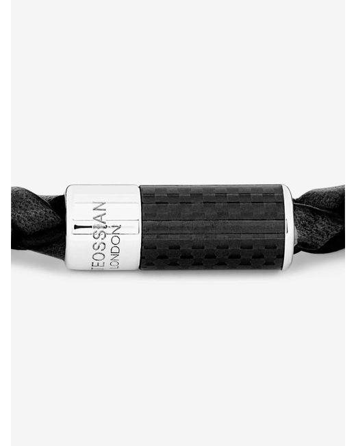 Tateossian Black Carbon Pop Bracelet for men