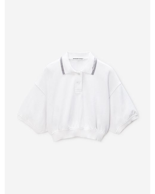 Polo Cropped Alexander Wang de color White