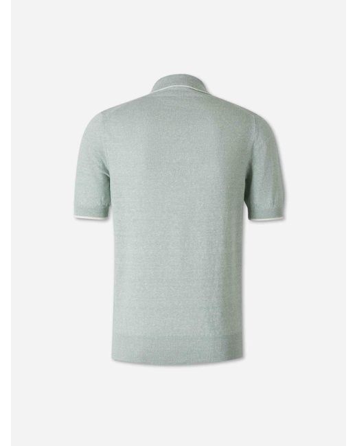 Santa Eulalia Blue Polo Knit Cotton for men