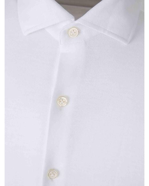 Camicia Semplice Cotone di Santa Eulalia in White da Uomo