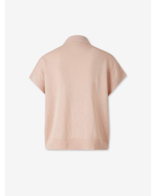 Peserico Pink Knitwear Polo