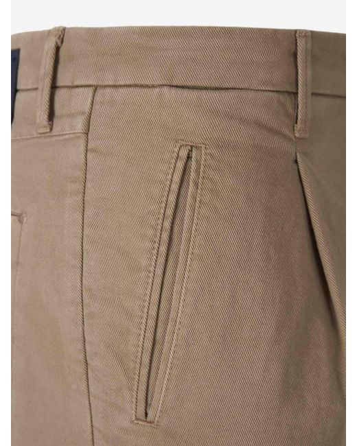Incotex Natural Straight Twill Trousers for men