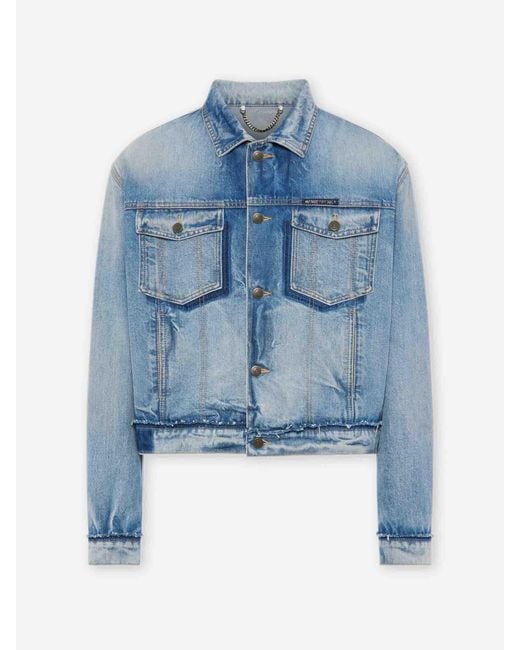 Maison Margiela Blue Cotton Denim Jacket for men