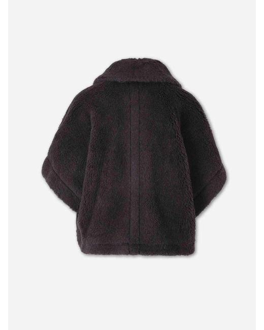 Max Mara Black Alpaca Hair Cape