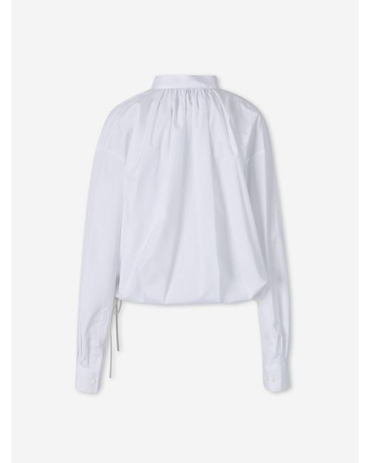 Dries Van Noten White Plain Casual Blouse