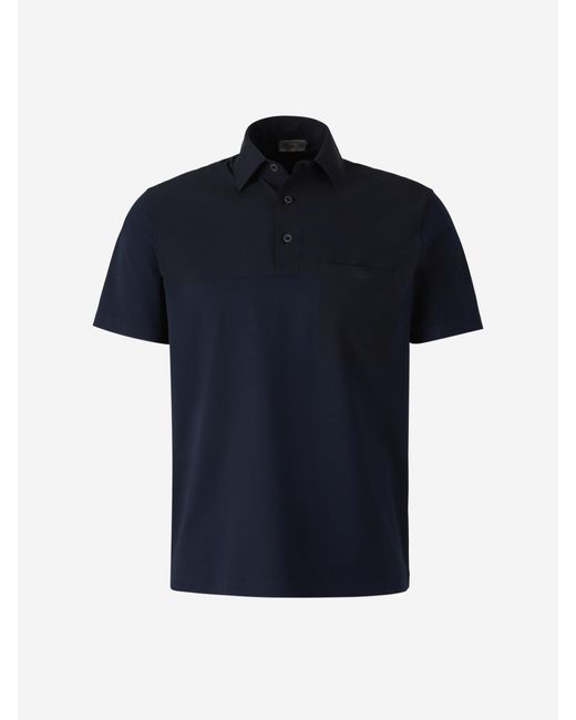 Polo Algodón Bolsillo Herno de hombre de color Blue