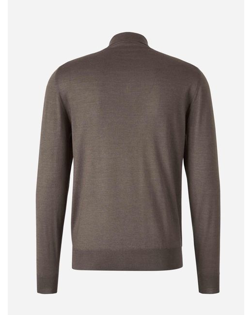 Santa Eulalia Brown Cashmere And Silk Polo for men