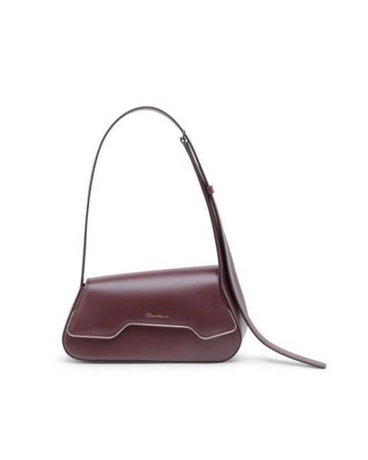 Santoni Purple Burgundy Leather Thepluto Bag