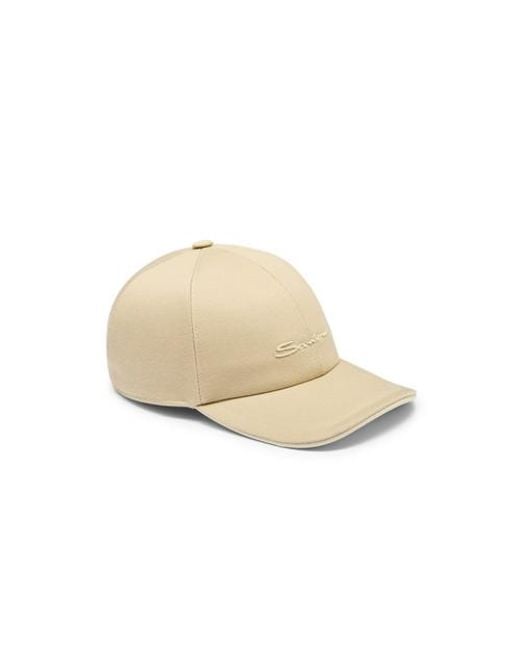 Cappello Da Baseball Da Uomo di Santoni in Natural da Uomo