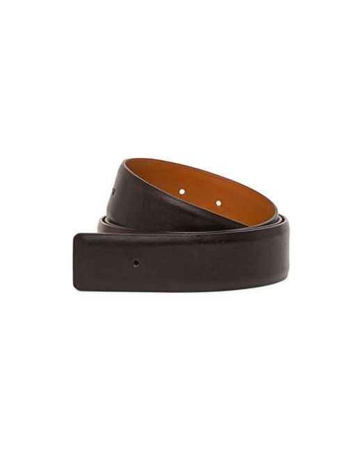 Santoni Brown Leather Belt Strap Dark for men