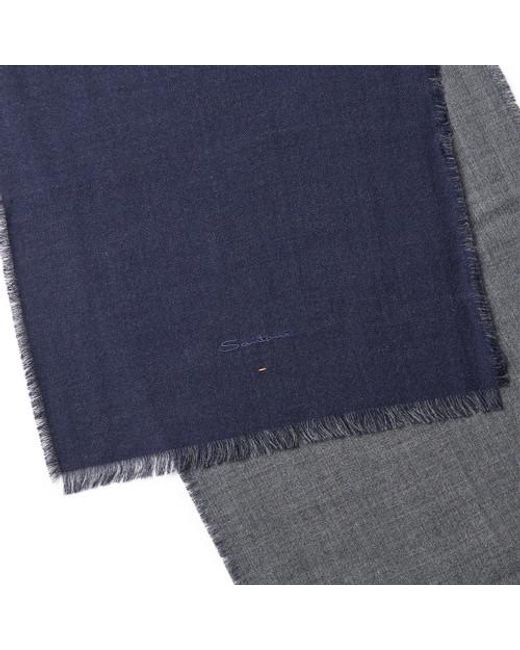 Sciarpa Bicolore di Santoni in Blue da Uomo