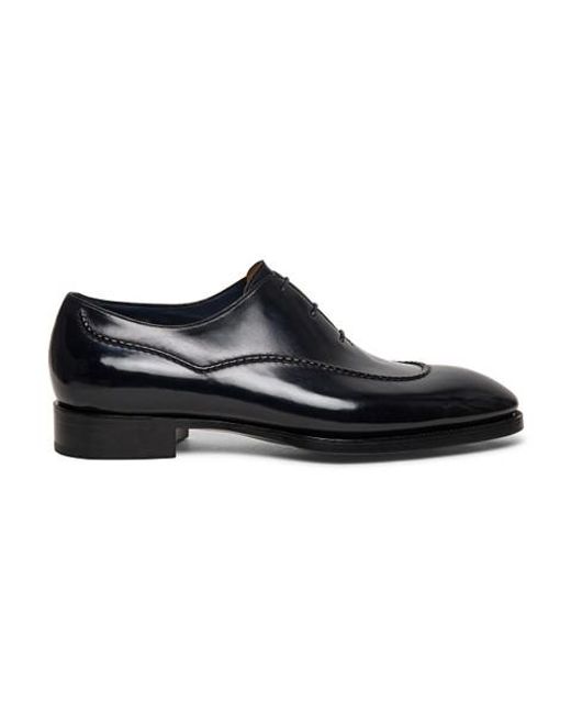 Santoni Black Leather Limited Edition Oxford Shoe for men