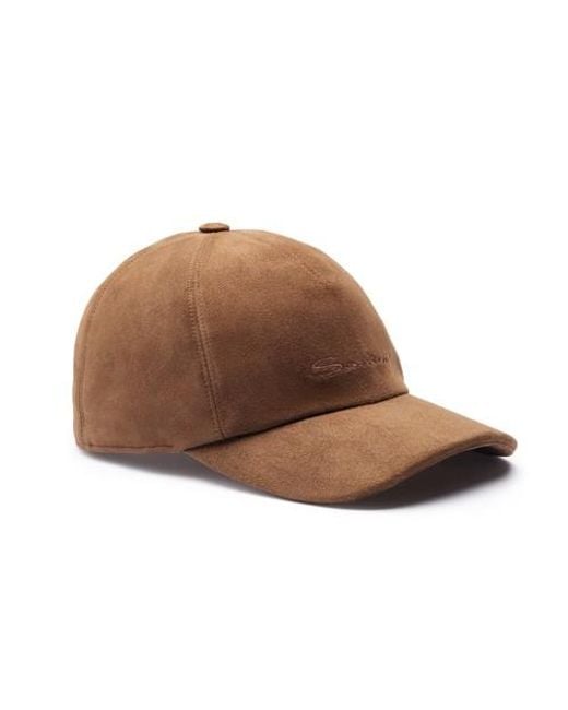 Cappello Da Baseball di Santoni in Brown da Uomo