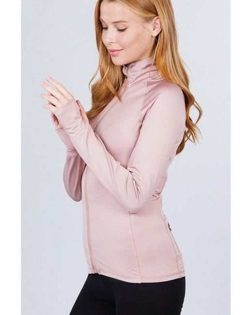 pink workout jacket