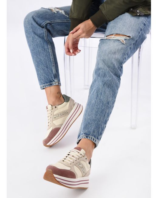 Geox D Kency D16qhb in het Naturel - Lyst