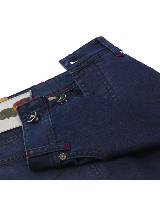 Marco Pescarolo Slim-fit Cotton And Silk-blend Denim Blue Jeans for Men |  Lyst