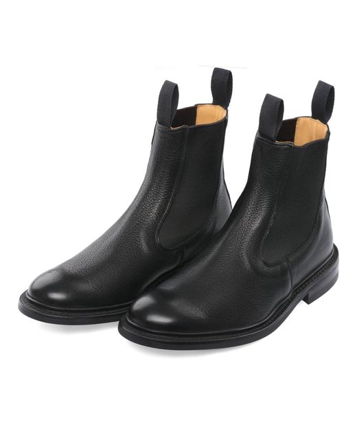Tricker's "stephen" Leather Chelsea Boots in Black for Men | Lyst