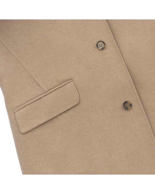 Loro Piana Martingala Rain System Cashmere Coat in Natural for Men | Lyst
