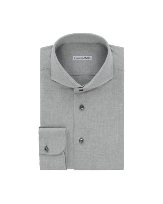 Emanuele Maffeis Flannel Cotton-cashmere Shirt in Grey for Men | Lyst UK
