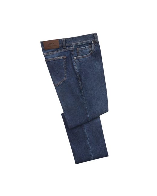 Cesare Attolini Regular-fit-stretch-cotton Denim Blue Jeans for Men ...