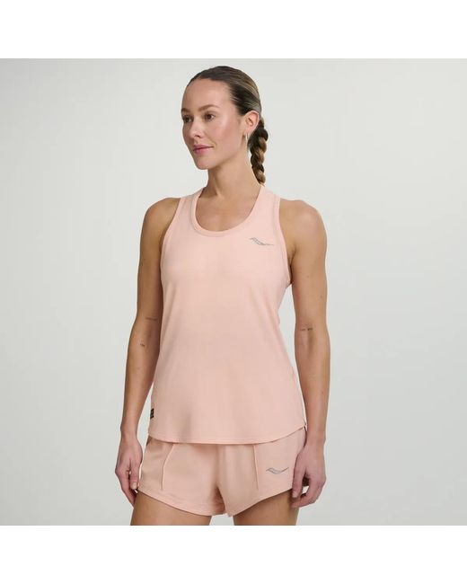 Saucony Pink Stopwatch Singlet