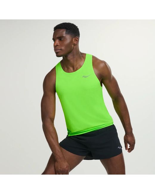 Saucony Green Endorphin Singlet for men